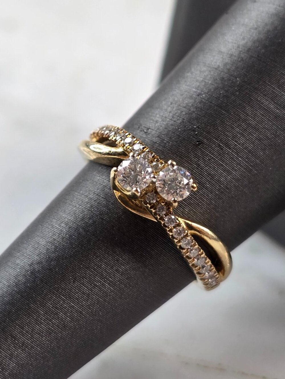 Womens Estate 14K Gold Ever Us Diamond Bypass Engagement Ring, 4.1g E5164